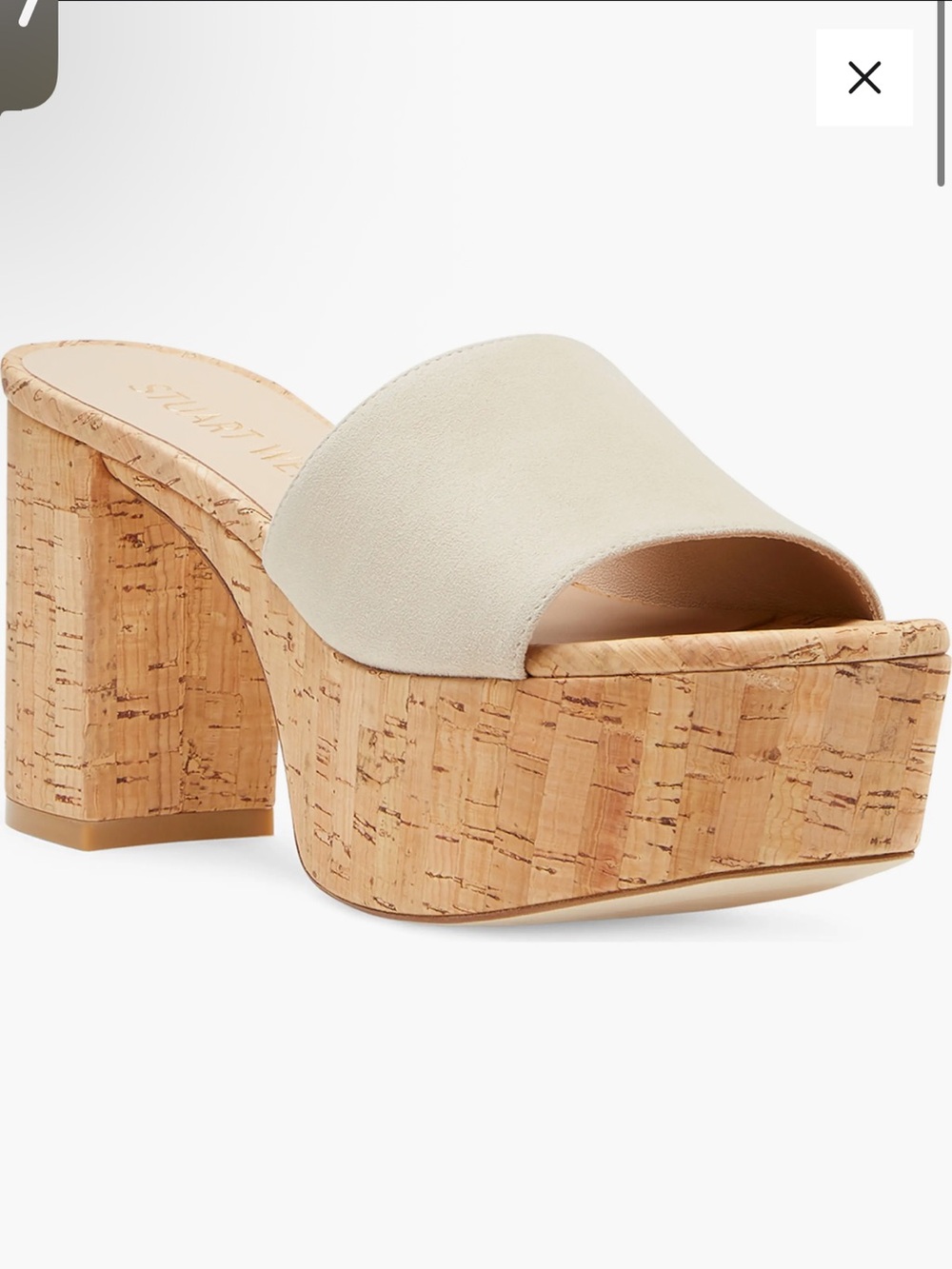 STUART WEITZMAN Squarehigh Platform 95 Slide Sandal